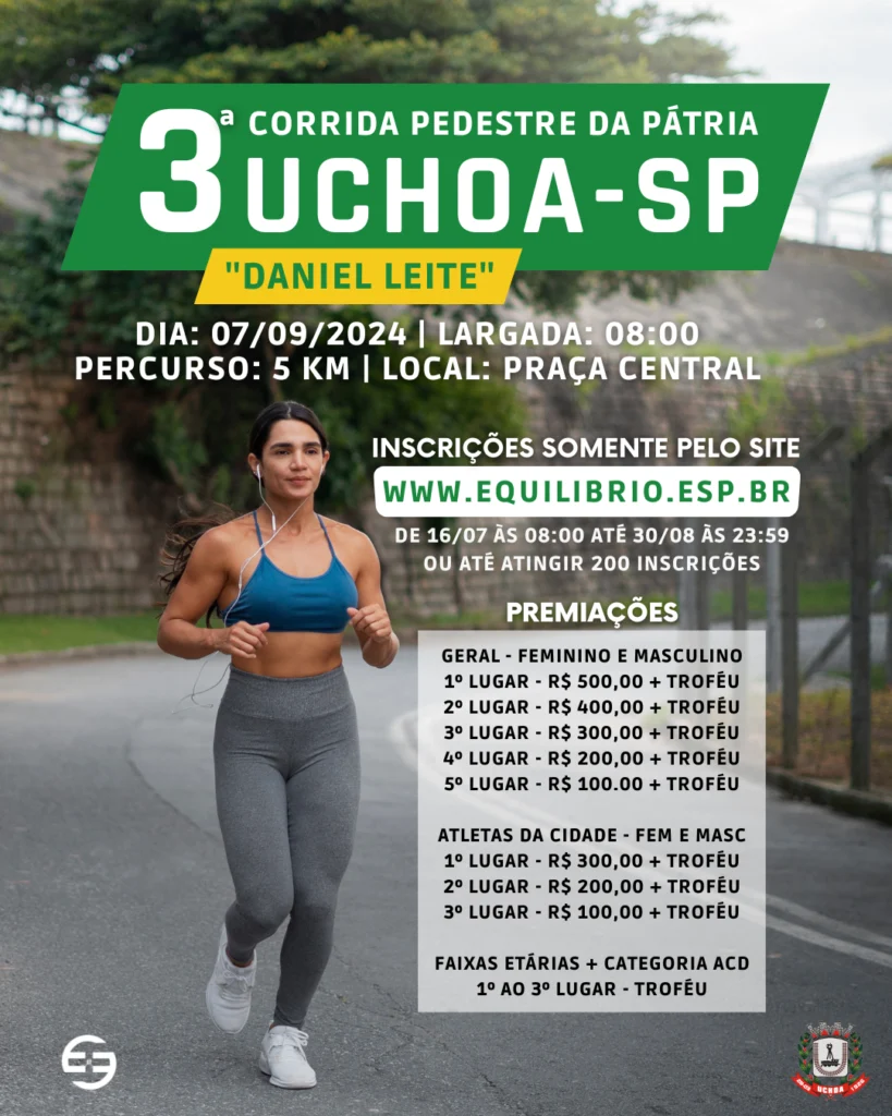 3ª CORRIDA PEDESTRE DA PÁTRIA - CIDADE DE UCHOA-SP - DANIEL LEITE